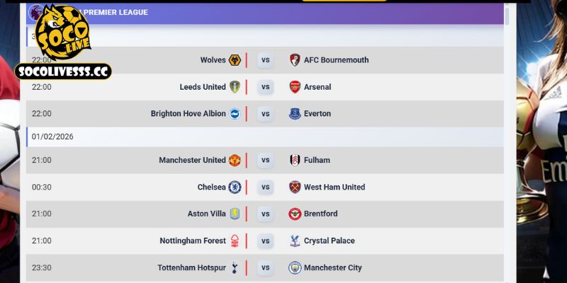 Giải thi đấu Ngoại Hạng Anh với nhiều trận kinh điển